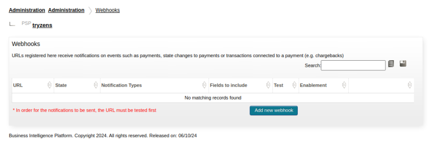 Shopify (WestpayAPI): Webhook configuration